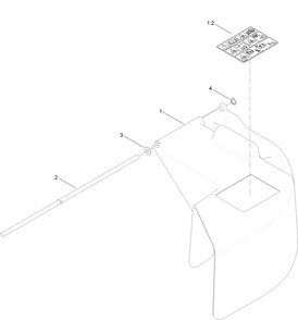 Deflector Chute Assembly No. 136-7060 Diagram and Parts List for 136-7060  Lawn Boy Lawn Tractor Accessories